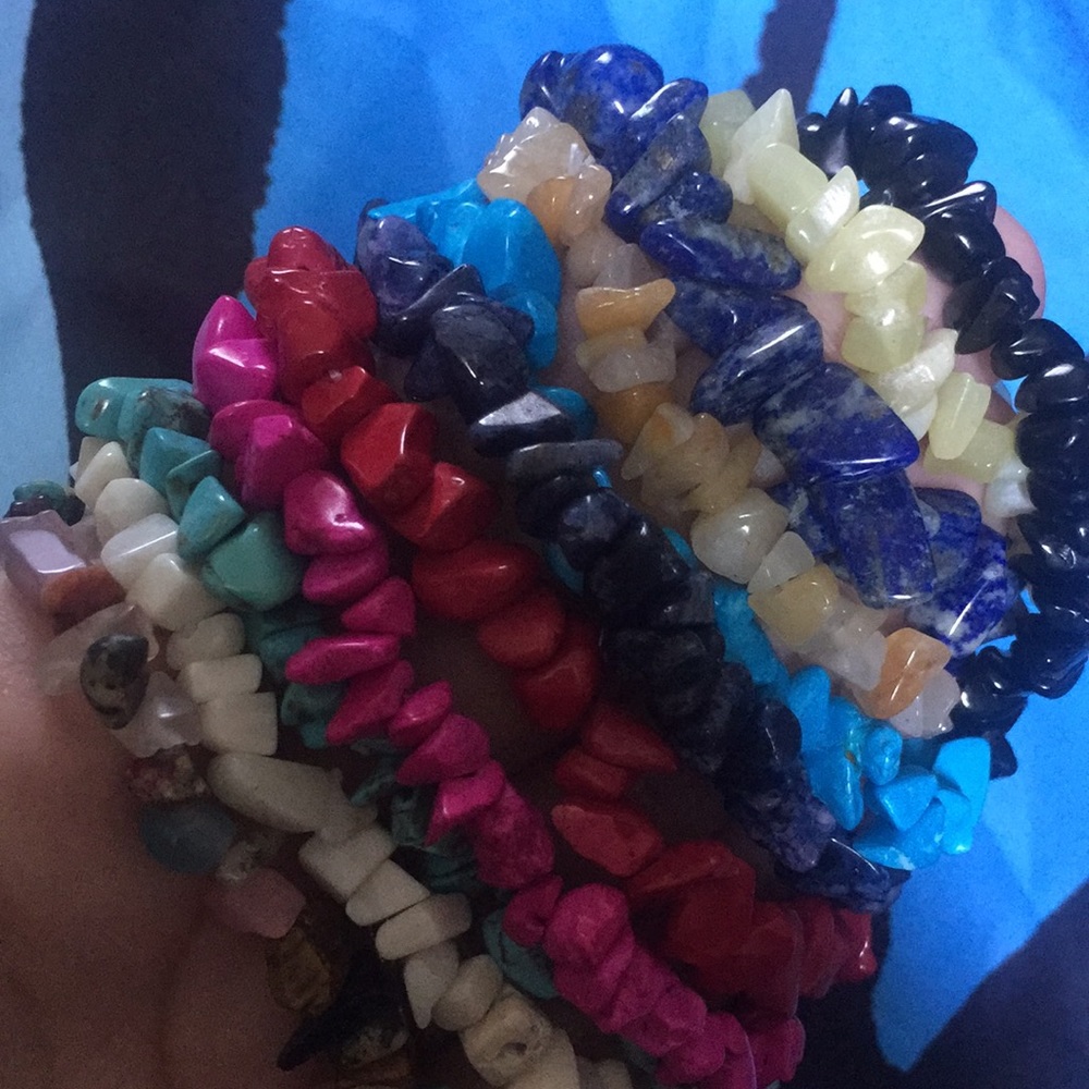 Real stone bracelet set